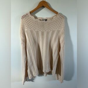 PAIGE Crochet Sweater Pullover Long sleeve Medium